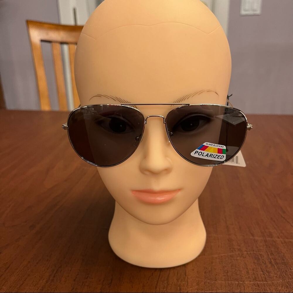 Aviator Metal Sunglasses Gray Polarized Anti-Glare